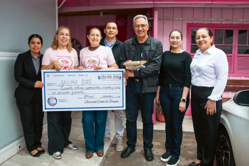 UCP de Pedro Juan doa mais de 30 mil reais a  Associação de Combate ao Câncer de Pedro Juan