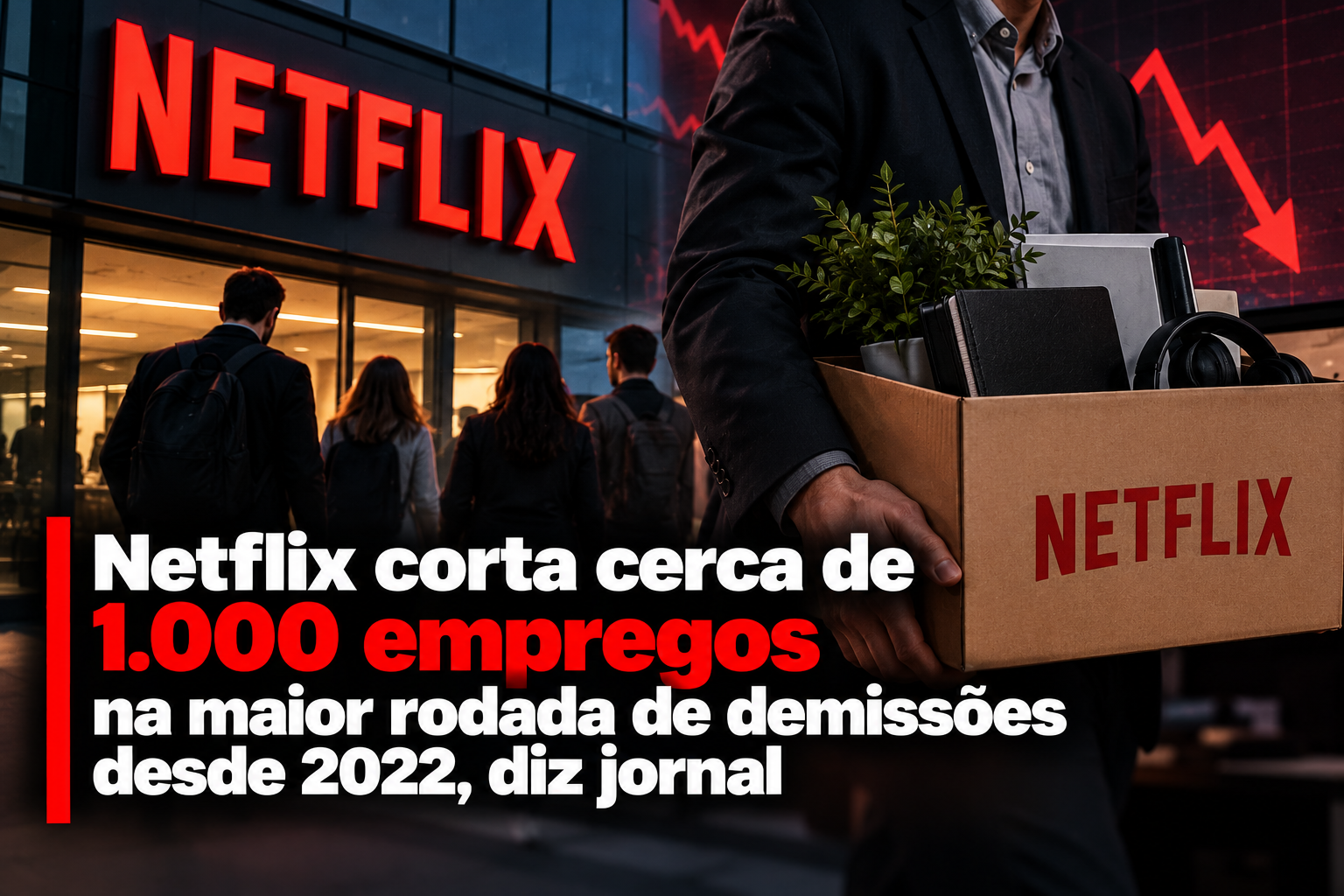 Netflix anuncia corte de cerca de mil funcionários em maior rodada de demissões desde 2022